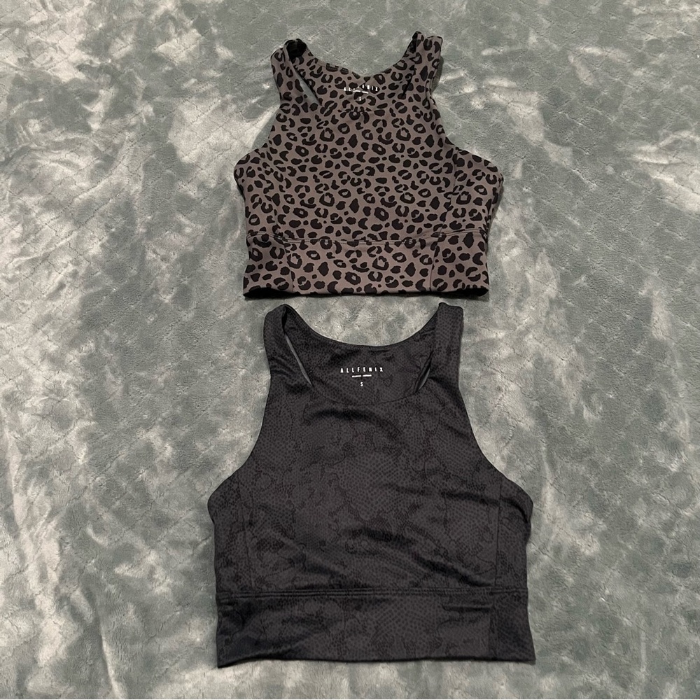 Anthropologie Crop Tank Top bra bundle cheetah and snake skin‎ patterns